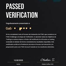 Certificado de cuenta de fondeo aprobada usando bot de trading IA Q-Learning en FTMO